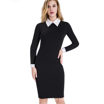 Autumn Women Work Dress Fit Business Office Pencil Bodycon MIDI Dress